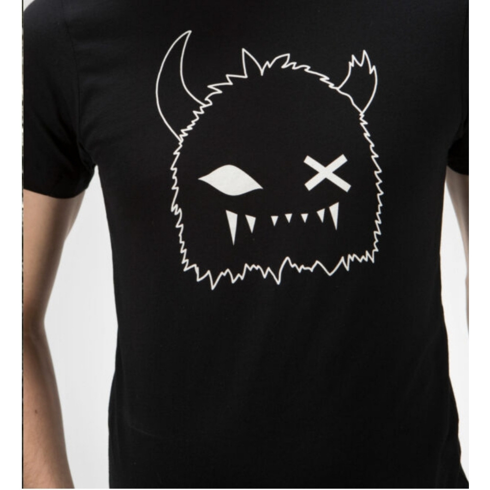 Black Meow Wolf Monster T Shirt Size XL